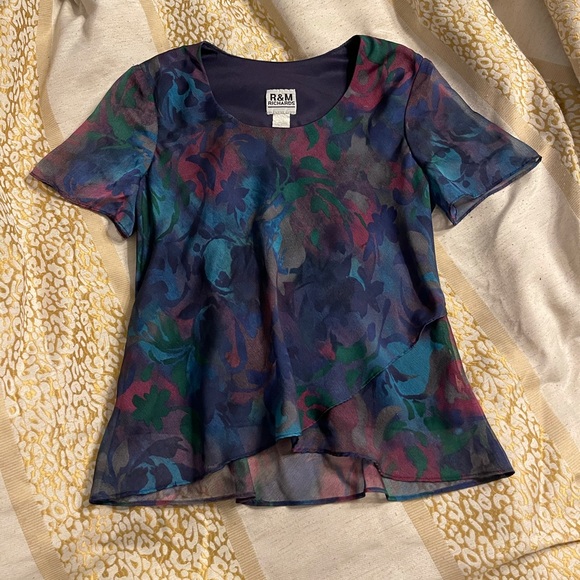 Vintage 80s/90s Jewel Tone R&M Richards Top - Picture 1 of 5
